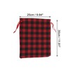 Unique Bargains Plaid Drawstring Bag 1 Pc - 2 of 4