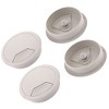 Unique Bargains Hard Plastic Cable Tidy Desk Wire Grommet Cable Hole Cover for Home and Office, Fit 60mm Hole Gray 4 Pcs - 3 of 4