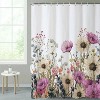 LunaLulinlk Spring Floral Shower Curtain,Pink Flowers Waterproof Polyster Bathroom Curtain - 4 of 4