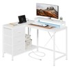 CuisinSmart 43In L Shaped Computer Desk, 3-Drawer Gaming Desk with Storage Shelves and Monitor Stand, Reversible Home Office Desk - 2 of 4