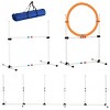 3 Piece Dog Agility Training Set with Adjustable Hurdle Weave Poles and Carry Bag,Outdoor Dog Obstacle Course for Exercise - LAOTIES - 4 of 4