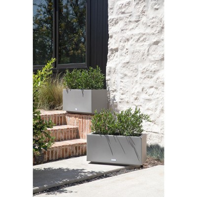 Gray 25" Recycled Plastic Long Box Planter