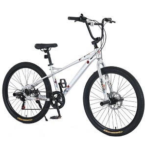 Okak 26IN Bmx Bike with Double Disc Brakes, Kids Bike with Aluminum Rims and 7 Speed System, Children Bicycle for Age 12+ Boys and Girls - 1 of 4