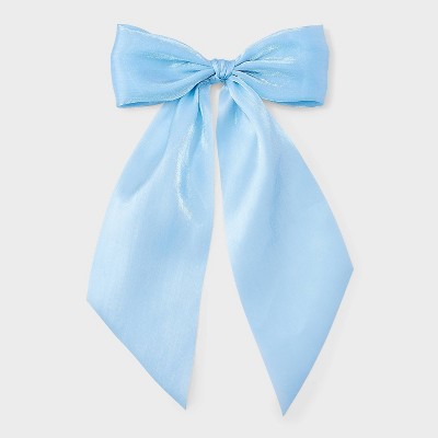 Fabric Solid Hair Bow - A New Day™ Light Blue