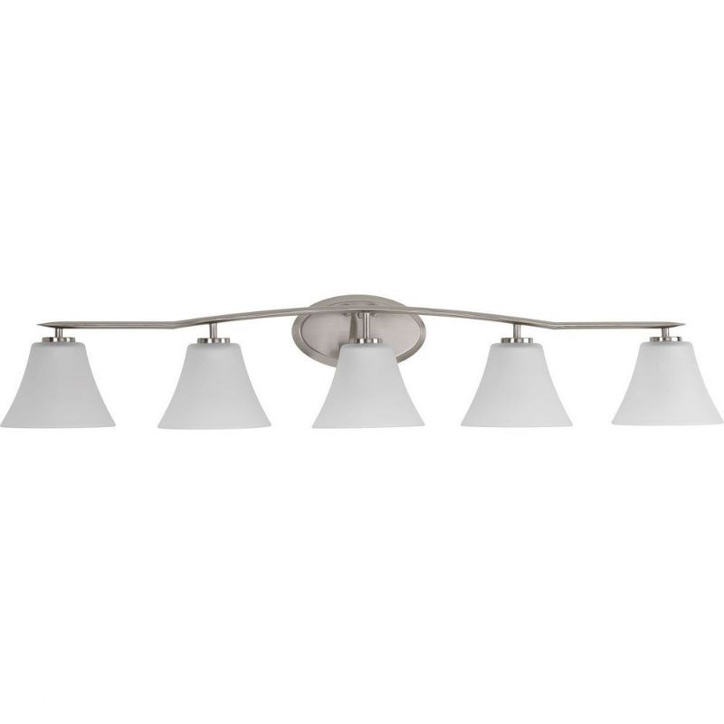 Progress Lighting, Nisse Collection, 4-Light Bath Vanity, Polished Nickel, Etched Opal Glass Shade, 3 of 6