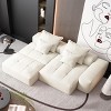 Oversized 127.56" Sparkling Chenille Tufted Modular Sectional Sofa with 4 Pillows, No Assembly and 4 PCS DIY Combination - 4 of 4