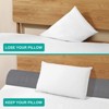 Itopfox Queen Bed Wedge Pillow for Headboard Gap, Gap Filler with Side Pockets & Washable Cover, Comfort Foam Support - 2 of 4