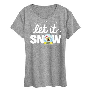 Women's - SpongeBob SquarePants - Let It Snow Short Sleeve Graphic T-Shirt - 1 of 4