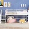 Twin Size Metal Loft Bed with Storage Stairs for Bedroom - 3 of 4