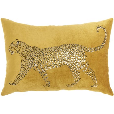Mina Victory Luminecence Metallic Leopard 14"x20" Indoor Throw Pillow