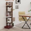Costway 5-Tier Bookshelf Freestanding Storage Shelf Tree Bookshelf Room Divider - 3 of 4