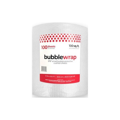 Natural Home Large Bubble Wrap: 100ft Packaging Wrap, 12" Wide, Plastic Packing Supplies