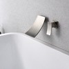 Sumerain Wall Mount Tub Filler, Brushed Nickel Waterfall Tub Spout for High Flow Rate with Valve - 4 of 4