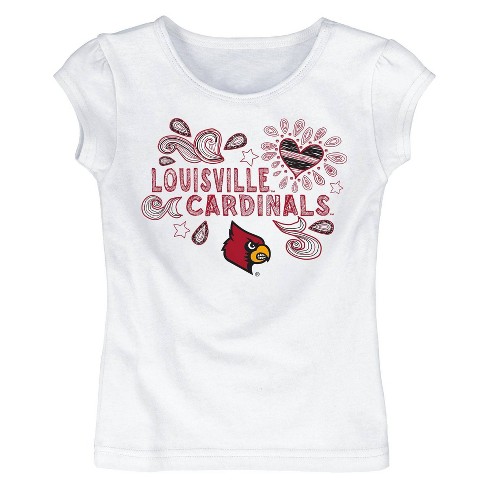 NCAA Louisville Cardinals Toddler Girls' White T-Shirt - 2T