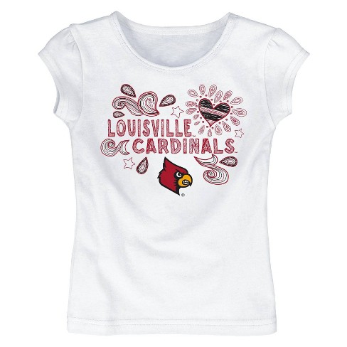 Ncaa Louisville Cardinals Toddler Girls White T shirt Target