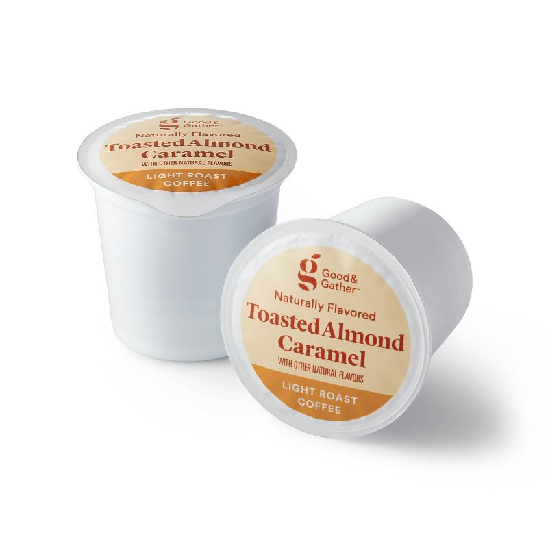 Naturally Flavored Toasted Almond Caramel Light Roast Coffee - 16ct Single Serve Pods - Good &#38; Gather&#8482;, 3 of 6