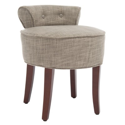 Georgia Stone and Mahogany Petite Vanity Stool