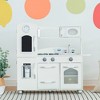Teamson Kids Little Chef Westchester Retro Pretend Play Kitchen with Accessories, Ice Dispenser, Oven, Microwave, Refrigerator, White - 2 of 4