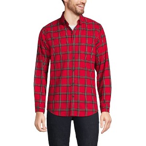 Lands' End Men's Traditional Fit Flagship Flannel Shirt - 1 of 4