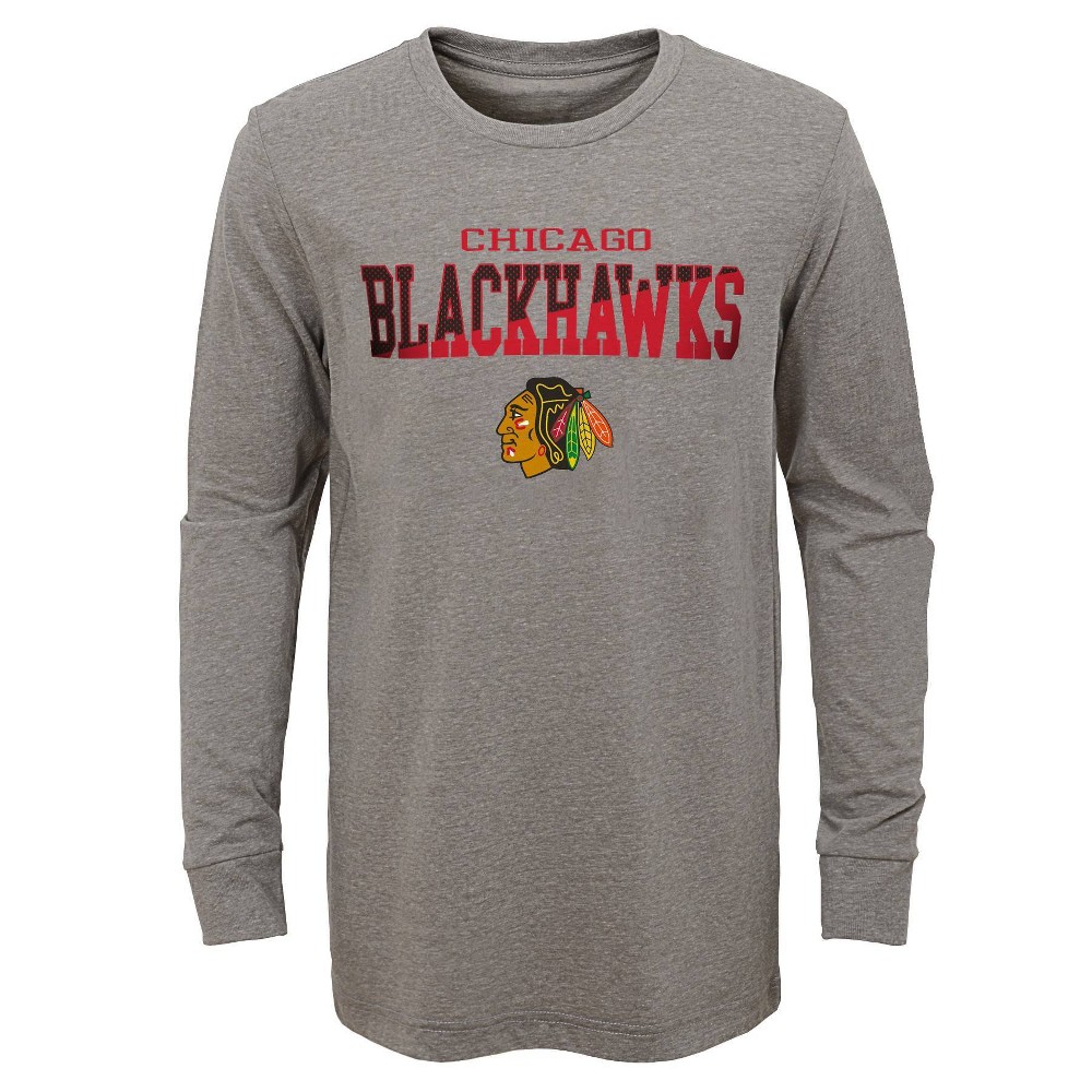 NHL Chicago Blackhawks Boys' Rink Rat Long Sleeve T-Shirt - L