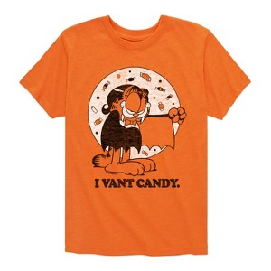 Boys' - Garfield - I Vant Candy Short Sleeve Graphic T-Shirt - 1 of 4