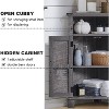 Dcolora  Corner Bathroom Cabinet, Farmhouse Small Corner Cabinet with Barn Door - 3 of 4