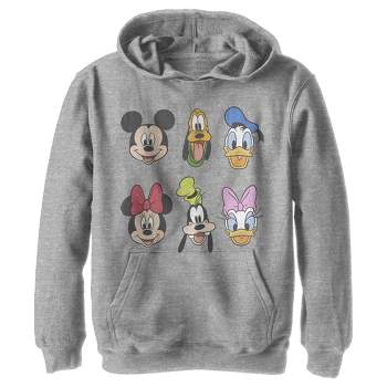 Boy's Disney Mickey and Friends Group Portraits Pull Over Hoodie