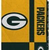 NFL Green Bay Packers Reverse Block Wordmark Double Sided Blanket: Plush Sports Throw - 2 of 3