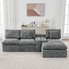 MYINDA Cloud Sectional Sofa,107.9" Upholstered Sofa Couch, Free-combined ,Full-compressed Sofa for Living Room - 2 of 4