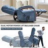 ChicFurnit Living Room Chair Arm Accent Chair Power Lift Recliner with Massage Heat Dual Motor Armrests Elder Chair for Living Room, Gray/Blue/Brown - 4 of 4