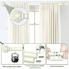 White Curtain Rods Farmhouse Boho Decorative Drapery Rods for Bedroom Living Room Heavy Duty Adjustable Antique White - 2 of 4
