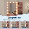 Vanity Desk with Mirror & Power Outlet, 3 Lighting Colors Vanity Desk with 4 Drawers & 12 Bulbs, Modern Dressing Table for Bedroom - 3 of 4