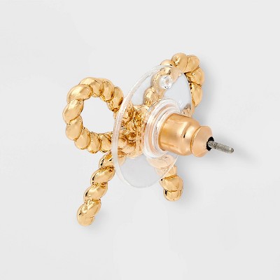 Simple Bow Earrings - A New Day Gold - image 3
