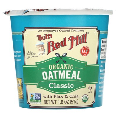 Bob's Red Mill, Organic Oatmeal Cup, Classic, 1.8 oz