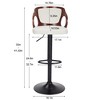 VECELO Swivel Bar Stools Height Adjustable Wooden Barstools, Set of 2 Seats - 2 of 4