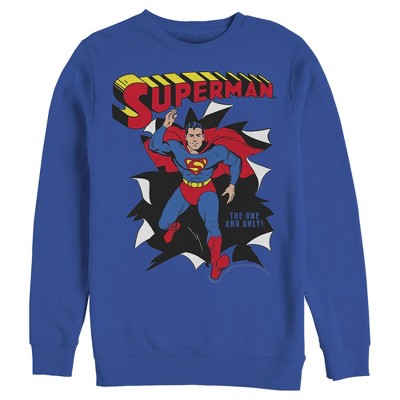 Men's Superman Only One Hero Rip Sweatshirt
