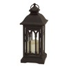 Melrose Black Metal Lantern with LED Candle (Set of 2) - 3 of 3