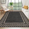 Modern Border Machine Washable Stain Resistant Rug for Living Room Bedroom - 2 of 4
