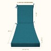 Honeycomb Outdoor Chaise Lounge Cushion - Textured Solid Teal - 4 of 4