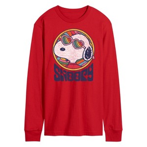 Men's - Peanuts - Groovy Snoopy Long Sleeve Graphic T-Shirt - 1 of 3