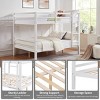 INFURNIC Beds Full Over Full Bunk Bed with Thick Posts High Guardrails Sturdy and Safe Wooden Frame for Dorm Rooms, White, 79.13"*59.06"*61.81" - 3 of 4