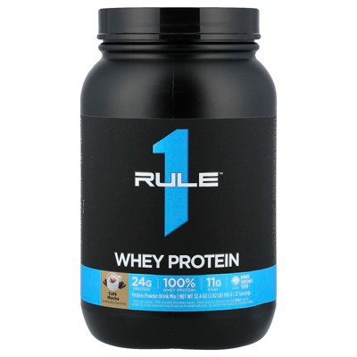 Rule One Proteins Whey Blend, Protein Powder Drink Mix, Cafe Mocha, 2.02 lb (918 g)