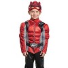 Toddler Boys' Red Ranger Beast Morphers Classic Muscle Jumpsuit - 4 of 4