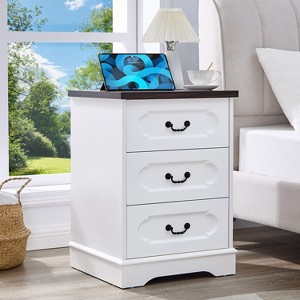 Farmhouse Dresser for Bedroom, Rustic Wood Chest of Drawers for Bedroom - 1 of 4
