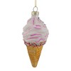 Northlight 4" Vanilla Ice Cream Cone Glass Christmas Ornament - image 3 of 4