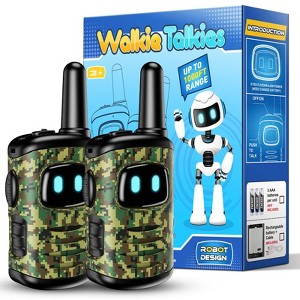 FUNFORFUN Kids Walkie Talkies for 3-8 Year Old, Toys for Boys 3-5, Mini Robots Walkies Talkie Outdoor Toys for Boys Girls, Birthday Gifts - 1 of 4