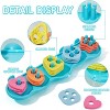 Mold-Free Silicone Bath Toy Set, 20-Piece Color and Shape Sorting with Storage Bag for Toddlers - 4 of 4