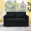 NicBex Modern Pull Out Sofa Bed Velvet Convertible Sleeper Sofa with Adjustable Backrest and 2 Pillows for Living Room - 3 of 4