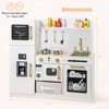 Infans Kids Pretend Play Kitchen Set Wooden Kitchen Playset w/ Fabric Drawer White - 2 of 4