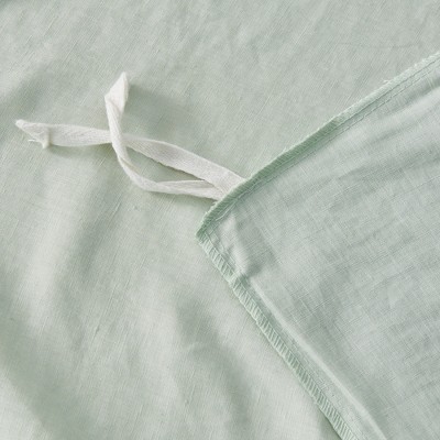 California King Eucalyptus Linen Duvet Cover and Sham Set